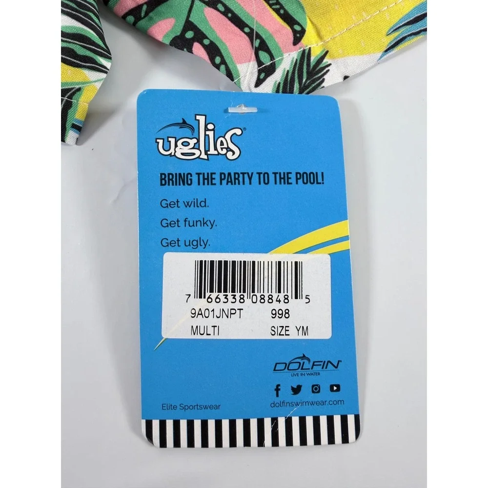 Dolfin Uglies Youth Jungle Party 5 Shorty Swim Shorts Size‎ YM Toucan New